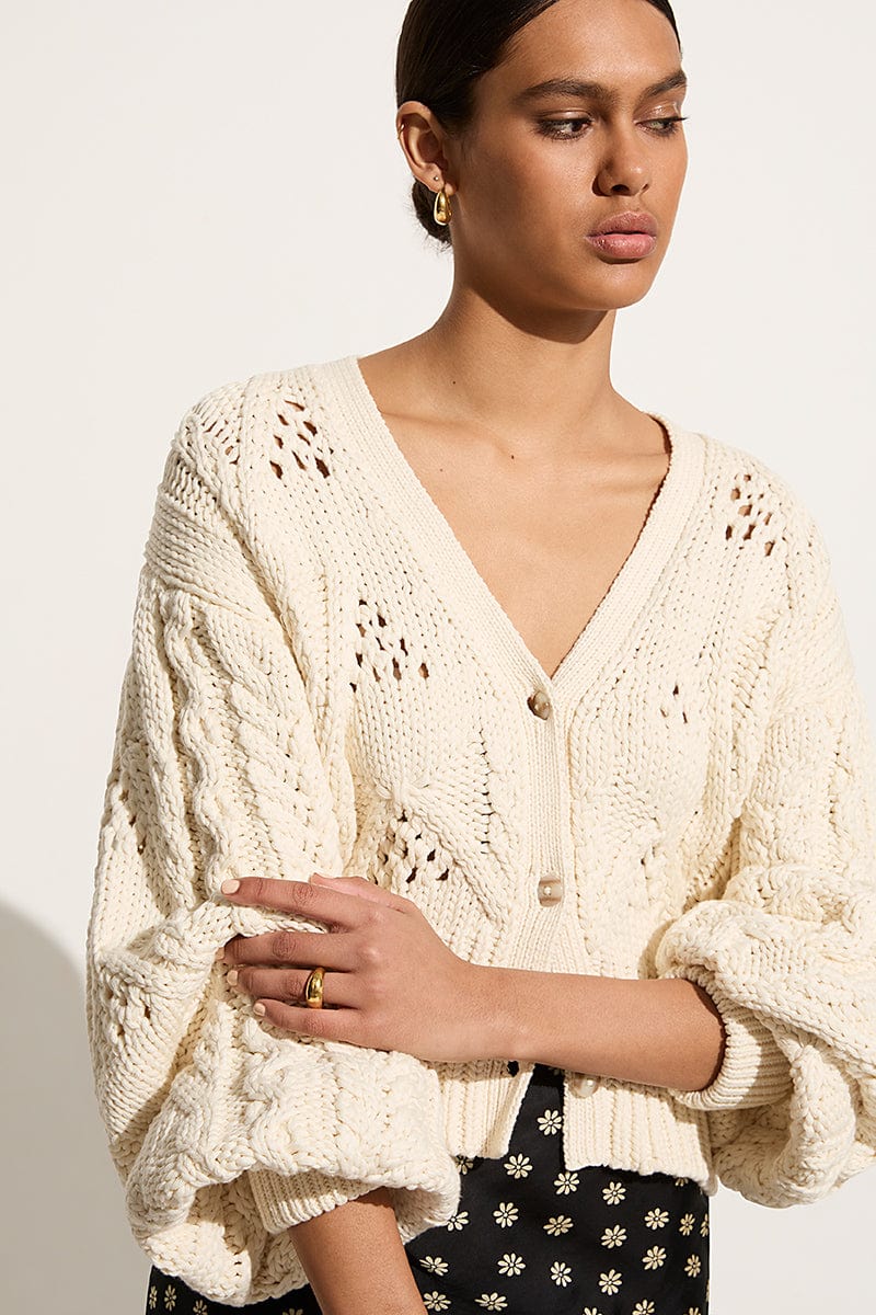 Dayana Cardigan - Off White – Feather And Stone Boutique