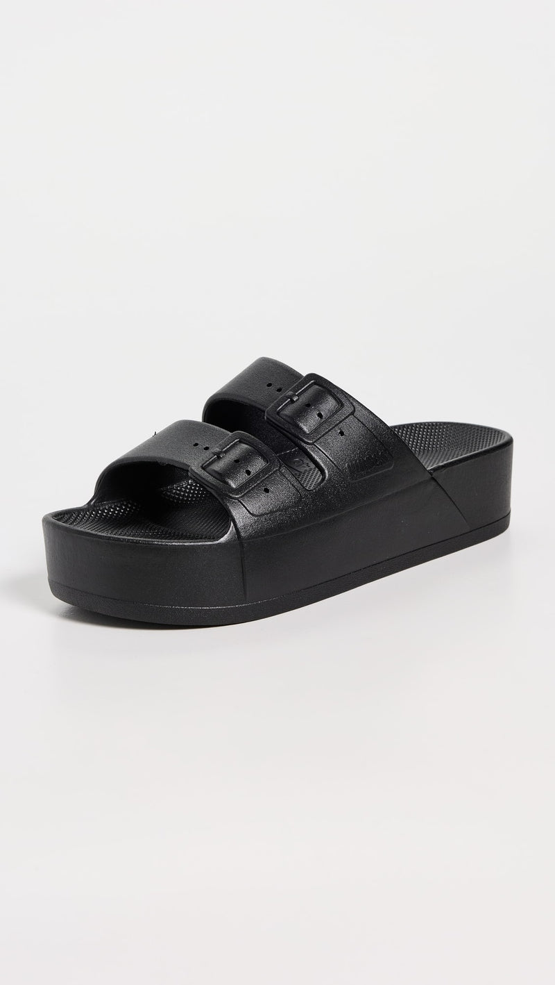 High Black Slides Freedom Moses – Feather And Stone Boutique