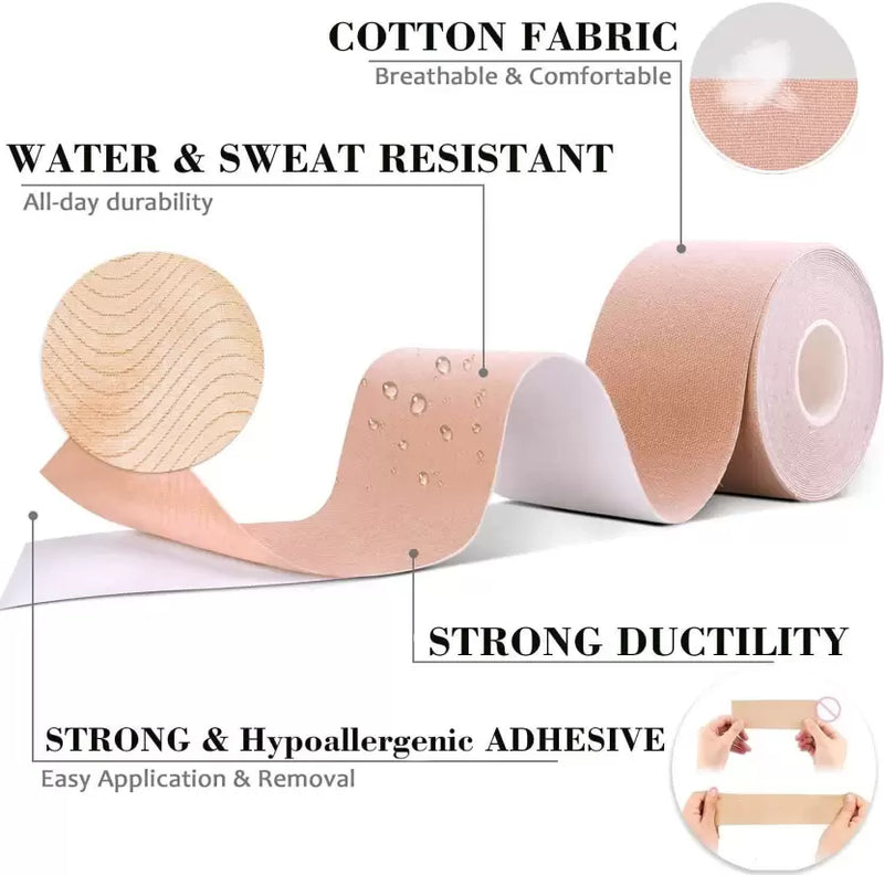 Cotton Peach Breast Lift Tape, Thickness: 8mm, Size: 3inch Width