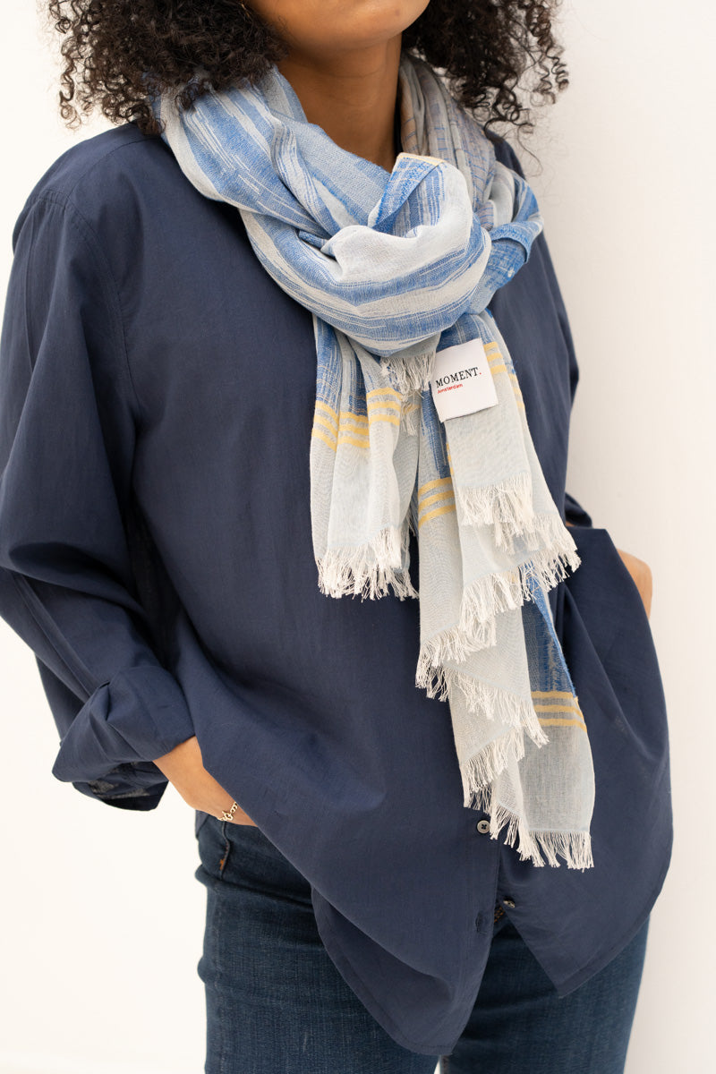 Allure Blue Scarf – Feather And Stone Boutique