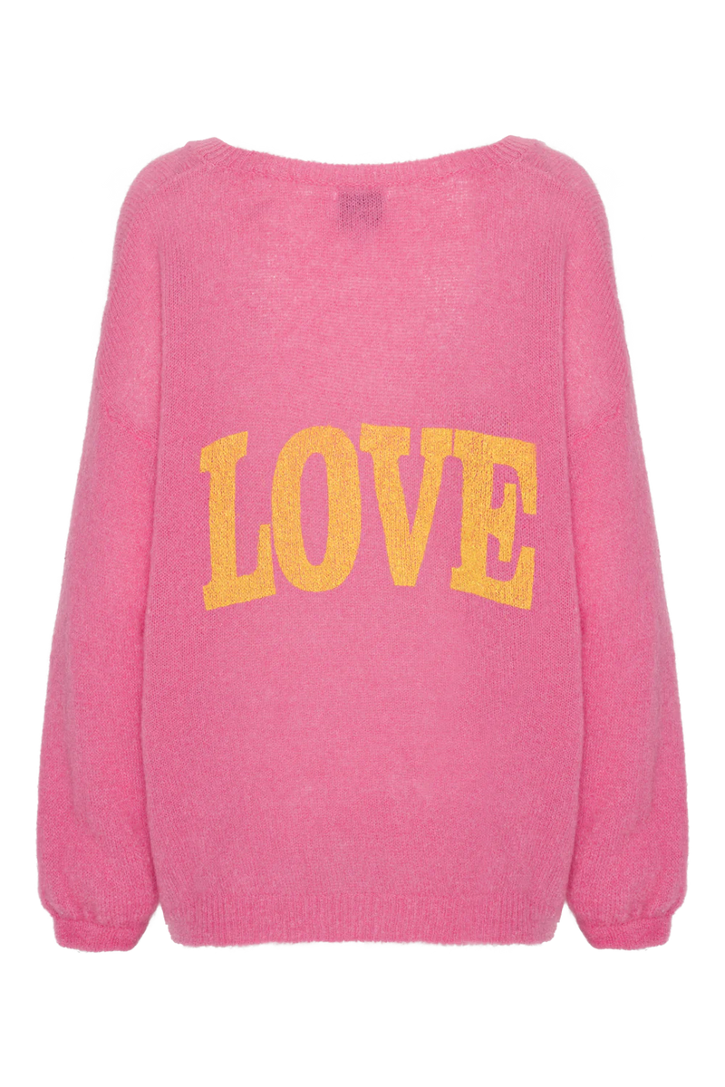 Silja Pink W/ Yellow Letters LOVE