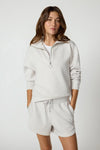 Dreamweave Long Sleeve Quarter Zip - Htr Moonbeam