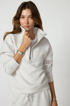 Dreamweave Long Sleeve Quarter Zip - Htr Moonbeam