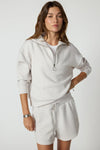 Dreamweave Long Sleeve Quarter Zip - Htr Moonbeam