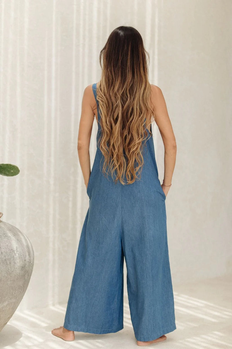 Denim Stonewashed Kundalini Playsuit