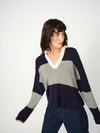 MMWylie Tani Bold Stripe Knit - Martime Blue