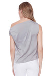 Lily Solid Satin Asymmetric Top