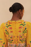 Delicate Flowers Long Sleeve Maxi Dress
