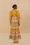 Delicate Flowers Long Sleeve Maxi Dress