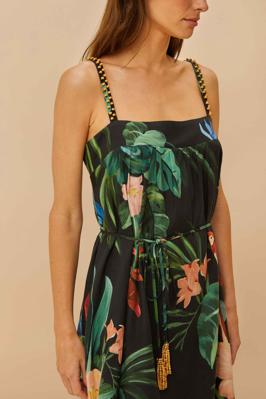 Midnight Macaw Fiesta Dress