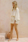 Nidra Button Down Set With Lace
