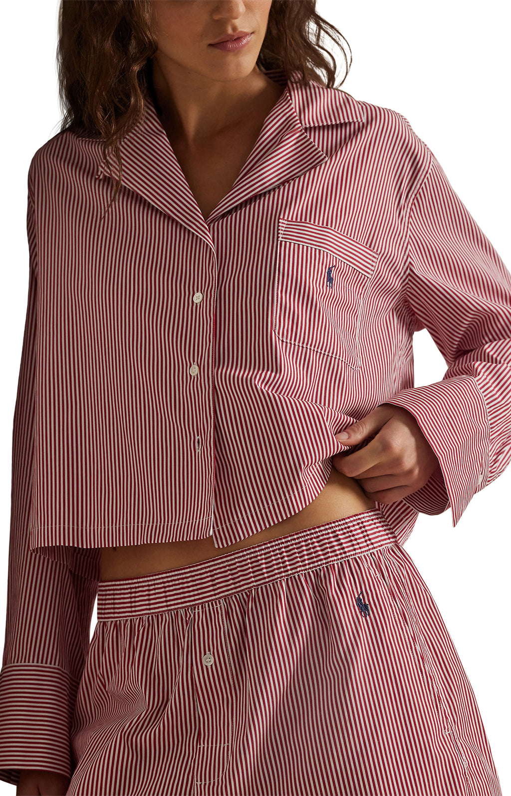 Long Sleeve Poplin Pajama Set