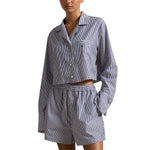 Short Top And Boxer Poplin Pajama Set