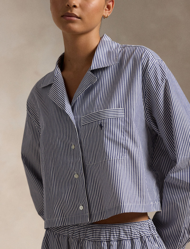 Short Top And Boxer Poplin Pajama Set