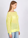 Cindy Wide Neck Open Stitch Pullover - Margarita