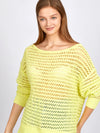 Cindy Wide Neck Open Stitch Pullover - Margarita