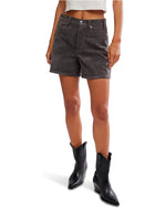 Tippi Vegan Suede Short - Dark Grey