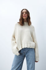 Annabelle White Lotus Sweater