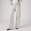 XL Baggy Straight Linen Blend Pant - Crystal Grey