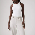 XL Baggy Straight Linen Blend Pant - Crystal Grey