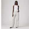 XL Baggy Straight Linen Blend Pant - Crystal Grey