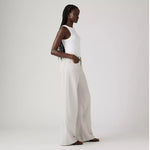 XL Baggy Straight Linen Blend Pant - Crystal Grey