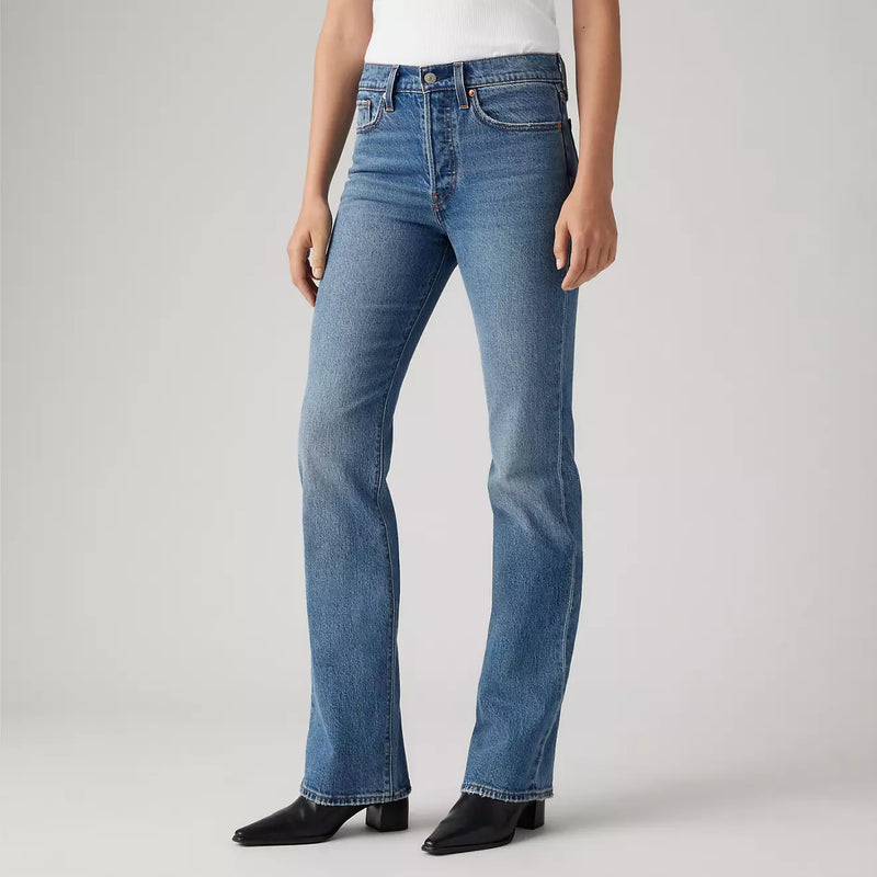 Wedgie Bootcut Jean - Fair Point Psk - Blue