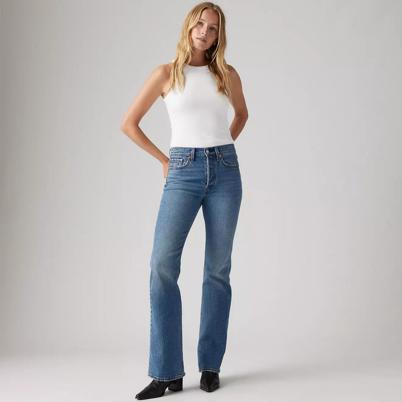 Wedgie Bootcut Jean - Fair Point Psk - Blue