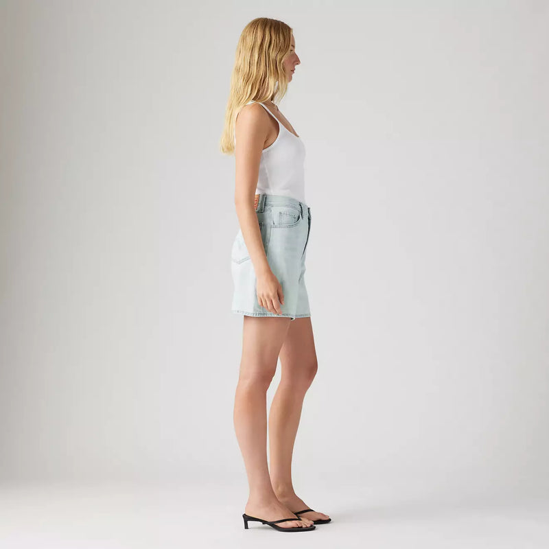 High Rise Baggy Linen + Denim Lightweight Short - Luxury Trip Short