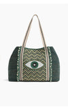 Green Evil Eye Tote