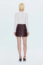 Abi High Rise Mini Skirt-Cabernert