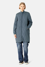 Padded Quilt Coat - Ombre Blue