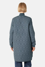 Padded Quilt Coat - Ombre Blue