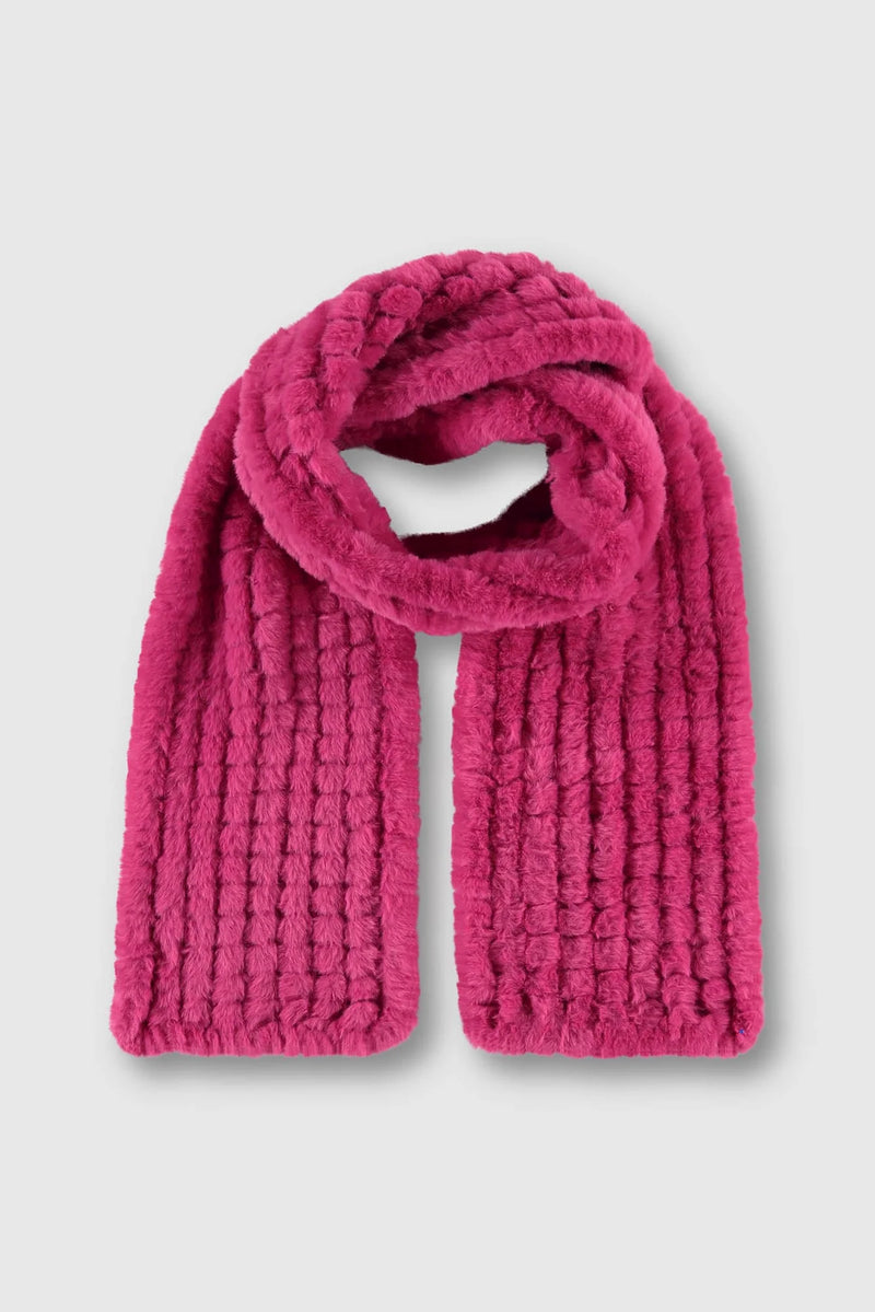 Afke Faux Fur Scarf - Barberry