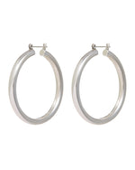 Amalfi Tube Hoops - Silver