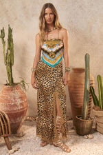 Samantha Bias Skirt - Vintage Leopard