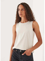 Pima Cotton Stretch Boyfriend Tank - Nude