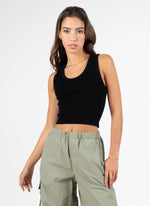 Bamboo Rib Deep Scoop Neck