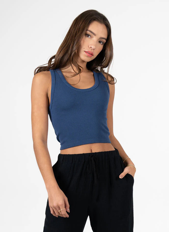 Bamboo Rib Deep Scoop Neck