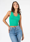 Bamboo Rib Deep Scoop Neck