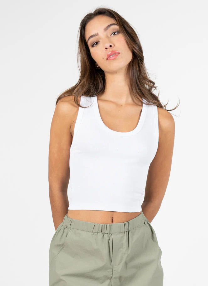 Bamboo Rib Deep Scoop Neck