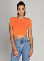 Bamboo Short Sleeve Crop Top