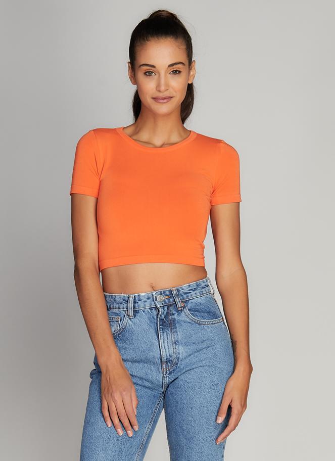 Bamboo Short Sleeve Crop Top