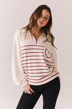 Heart Half Zip Sweatshirt