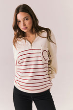 Heart Half Zip Sweatshirt