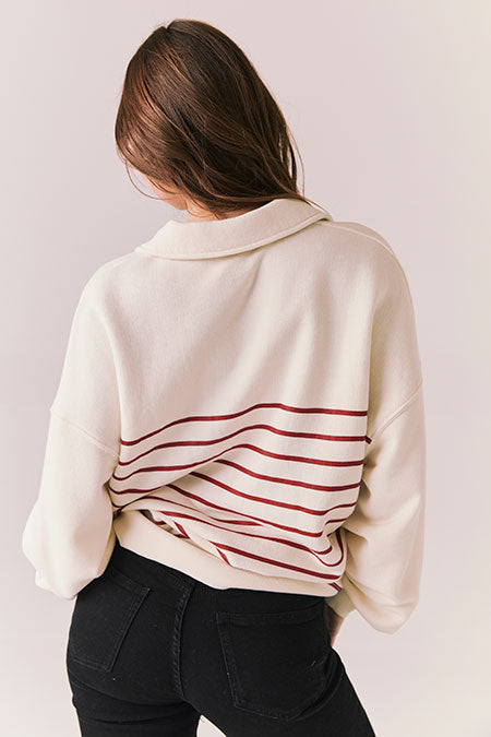 Heart Half Zip Sweatshirt