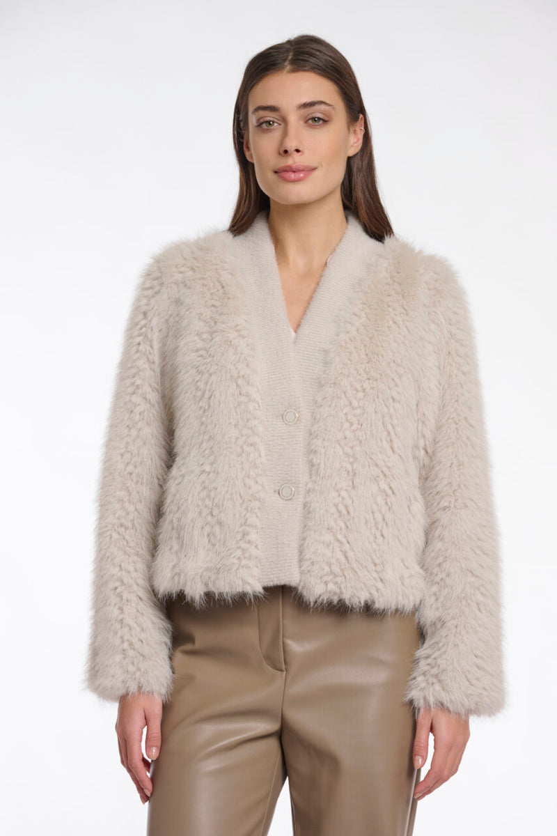 Chaimae Short Faux Fur Jacket