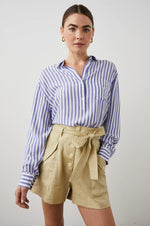 Elle Shirt - Blue White Stripe