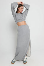 Quinn Maxi Skirt - Heather Ash