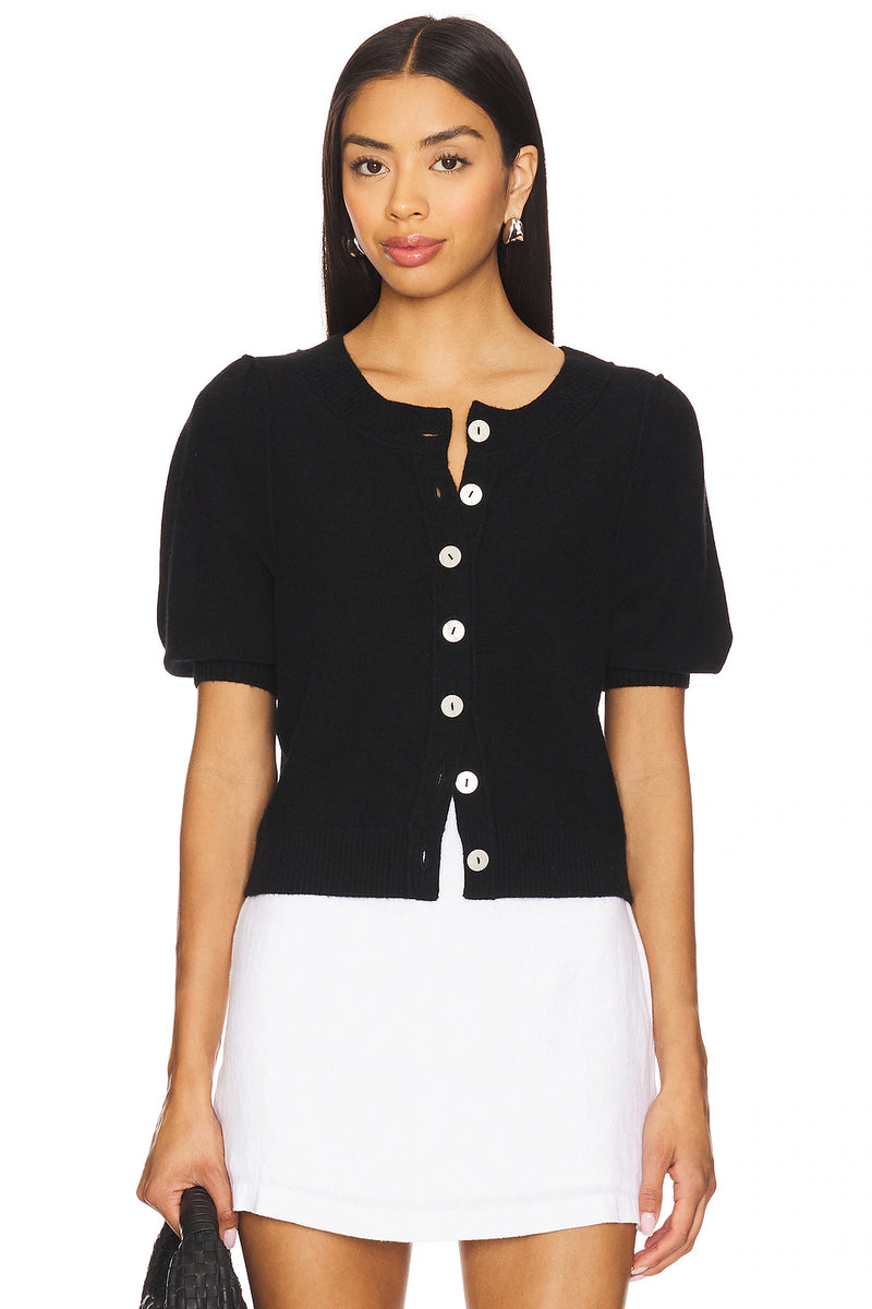 Isla Solid Cardi - Black